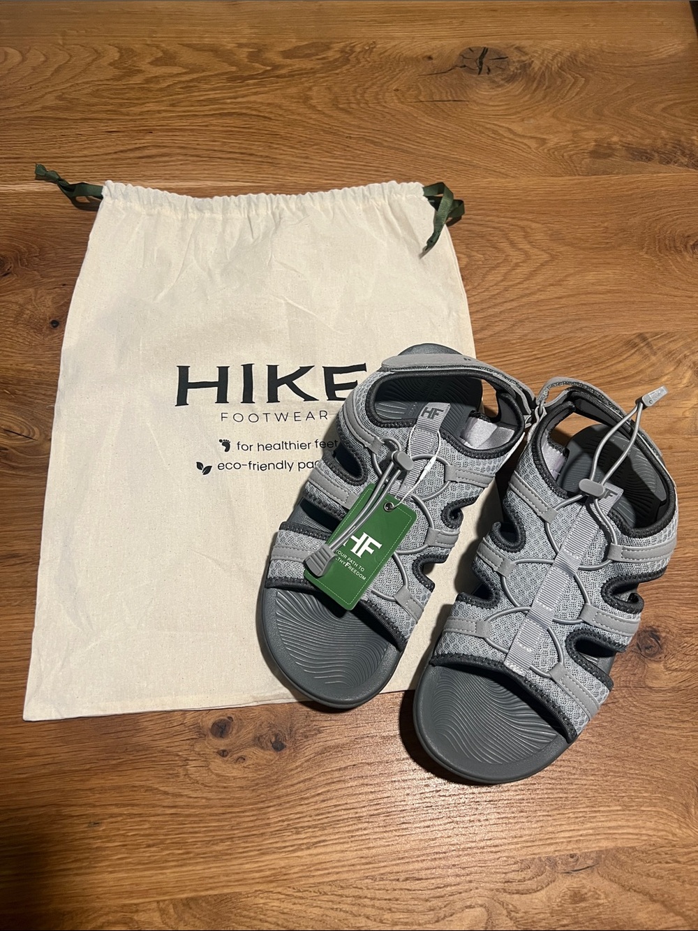 Hike Footwear HF Baresandals Grey Barefoot Sandals 9/9.5 NWT